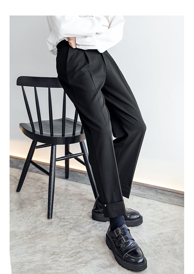 韓国ファッション SELCA-Design straight suit pants-mselca2023aw264-05
