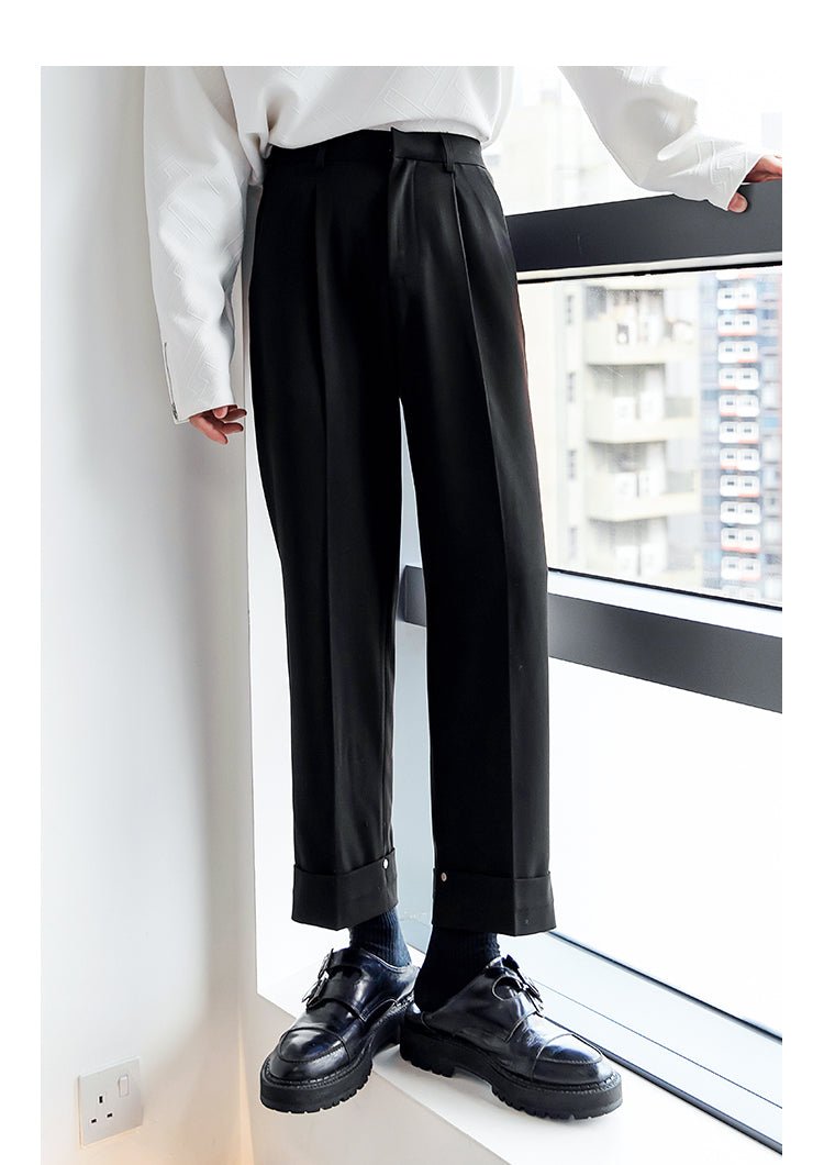 韓国ファッション SELCA-Design straight suit pants-mselca2023aw264-02