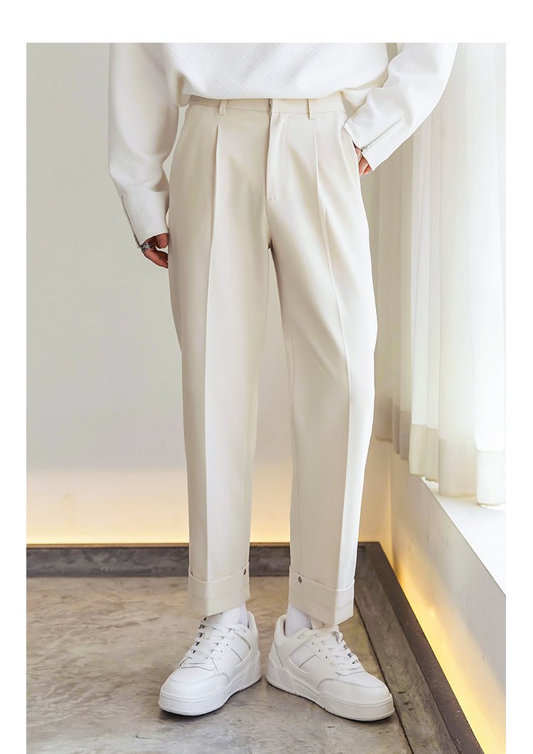 韓国ファッション SELCA-Design straight suit pants-mselca2023aw264-07