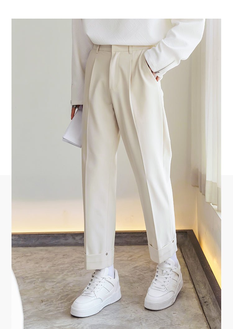 韓国ファッション SELCA-Design straight suit pants-mselca2023aw264-09