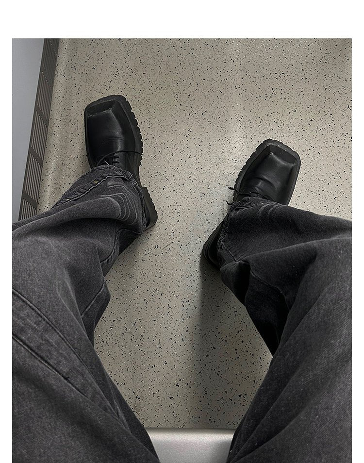韓国ファッション SELCA-Design Straight Wide Denim Pants-mselca2023aw265-08