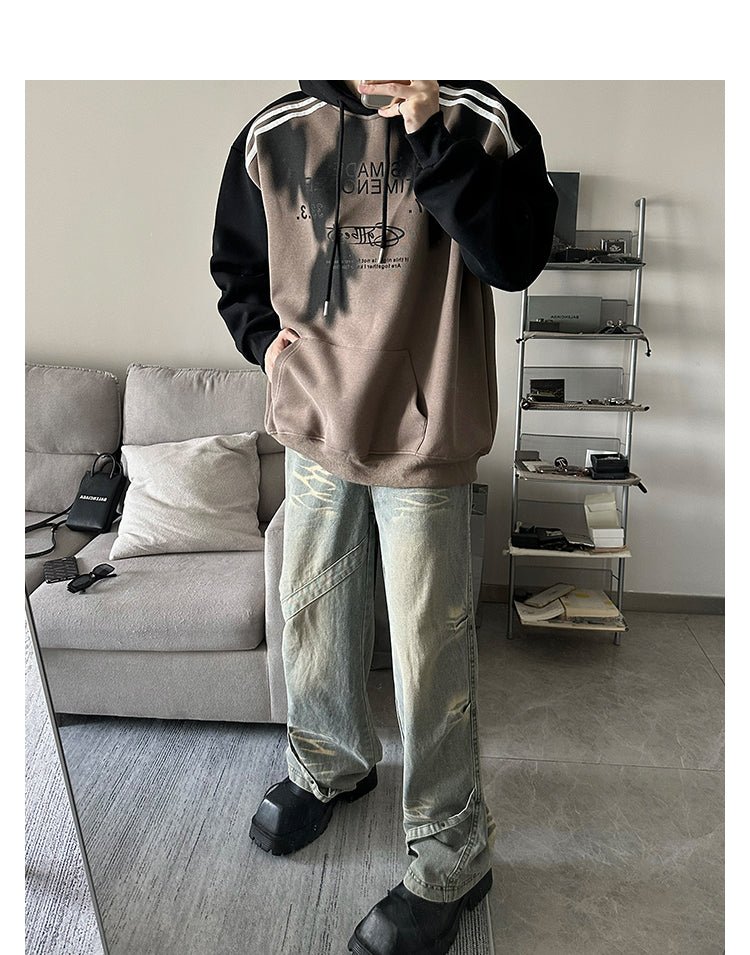 韓国ファッション SELCA-Design Straight Wide Denim Pants-mselca2023aw265-011