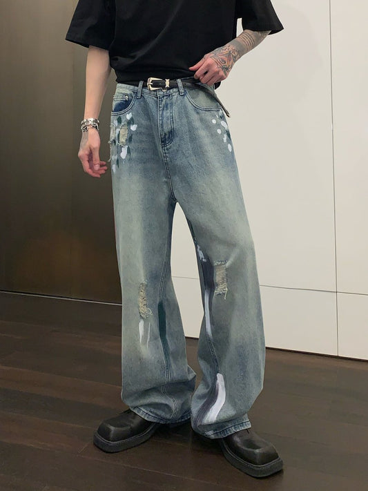 韓国ファッション SELCA-Design Wide Denim Pants-mselca2023aw273-01