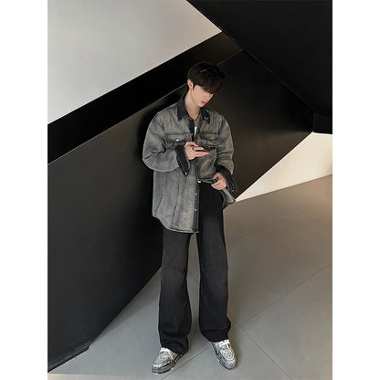 韓国ファッション SELCA-Back pocket denim pants-mselca2023aw27-01