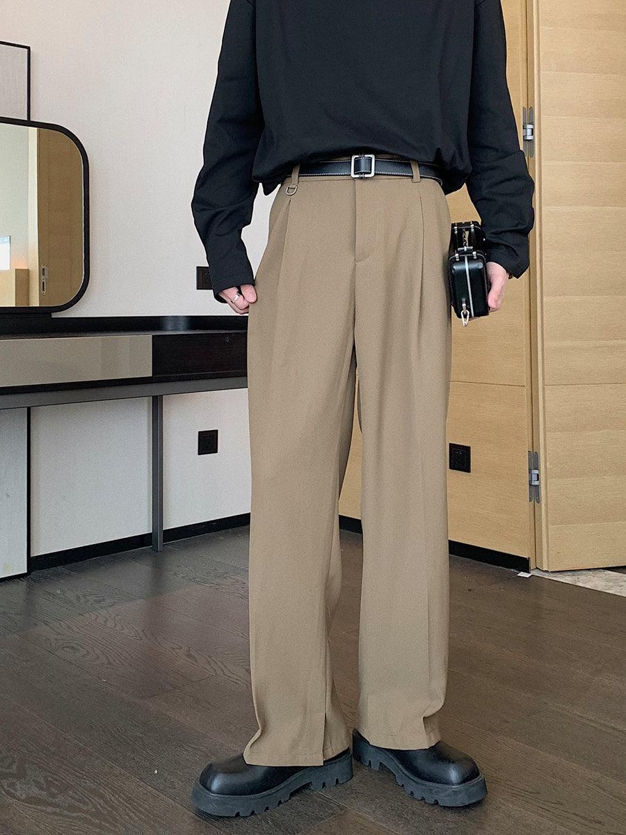 韓国ファッション SELCA-Drape wide-leg Straight-mselca2023aw293-010