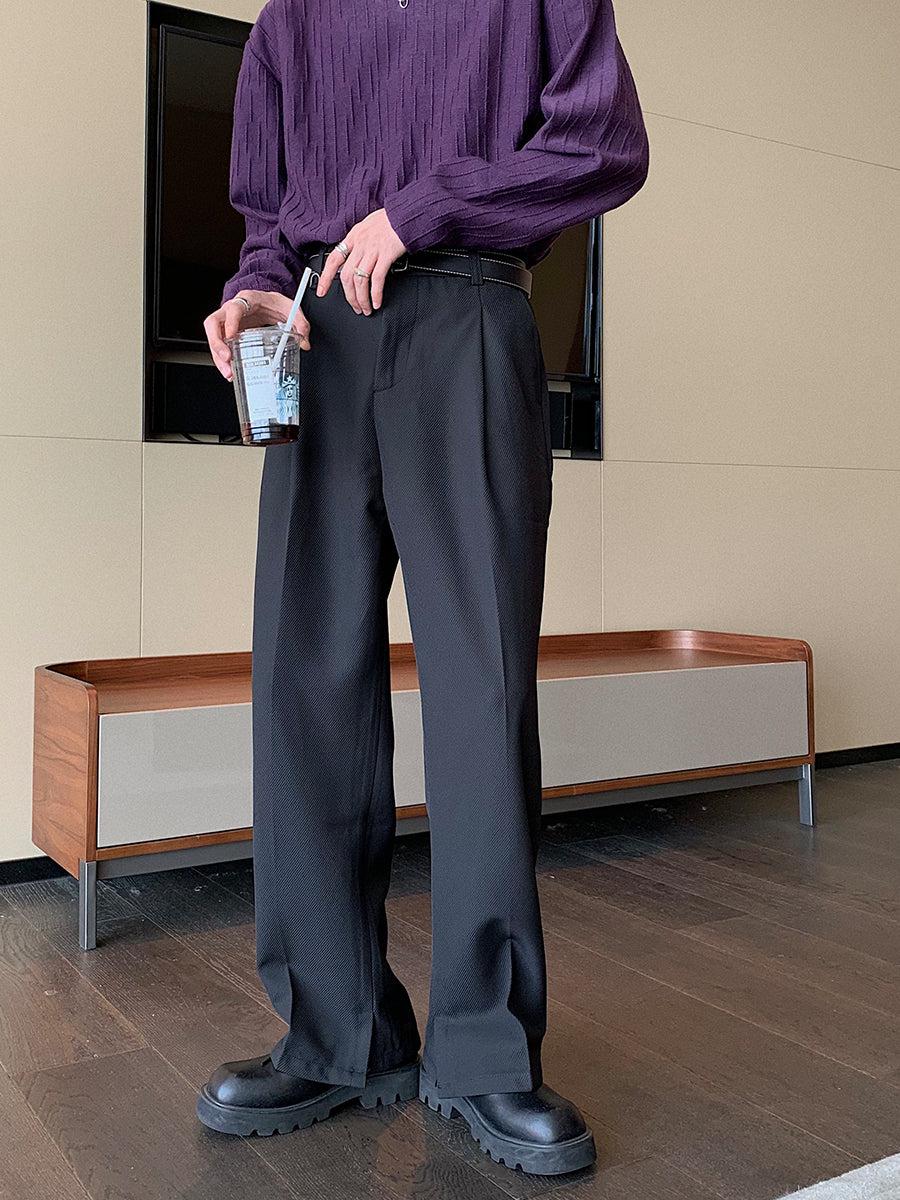 韓国ファッション SELCA-Drape wide-leg Straight-mselca2023aw293-05