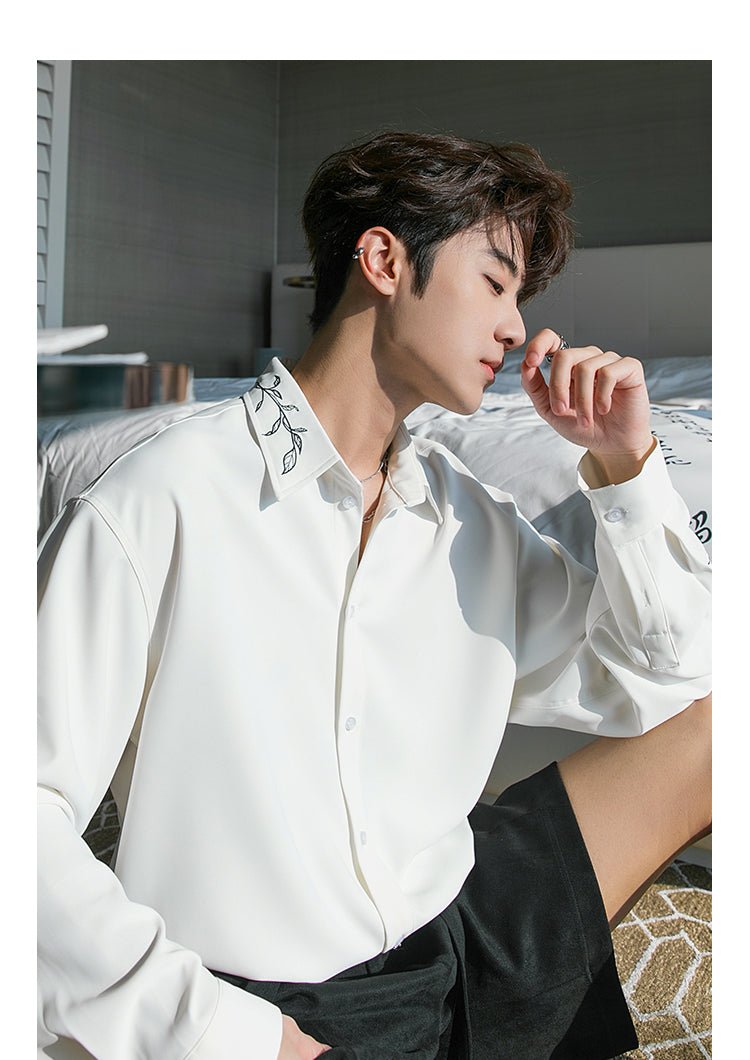 韓国ファッション SELCA-Embroidery long -sleeved shirt-mselca2023aw298-06