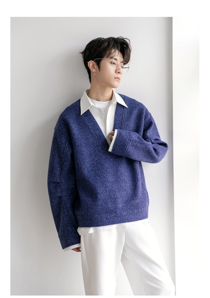 韓国ファッション SELCA-Fake Two Piece Sweat Shirt or-mselca2023aw313-05