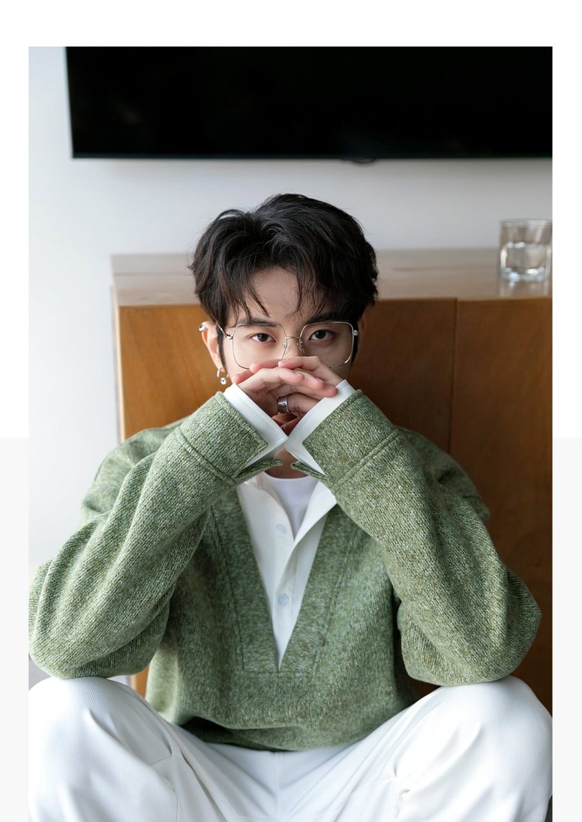 韓国ファッション SELCA-Fake Two Piece Sweat Shirt or-mselca2023aw313-09