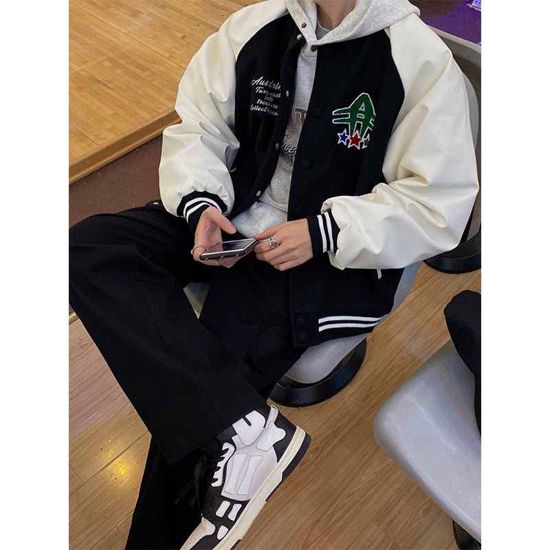 韓国ファッション SELCA-Baseball Uniform Bullzon Jacket-mselca2023aw32-01