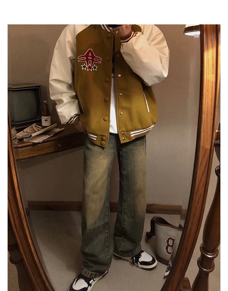 韓国ファッション SELCA-Baseball Uniform Bullzon Jacket-mselca2023aw32-06