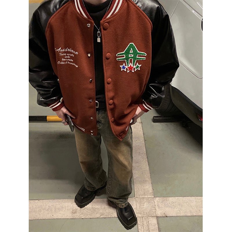 韓国ファッション SELCA-Baseball Uniform Bullzon Jacket-mselca2023aw32-09