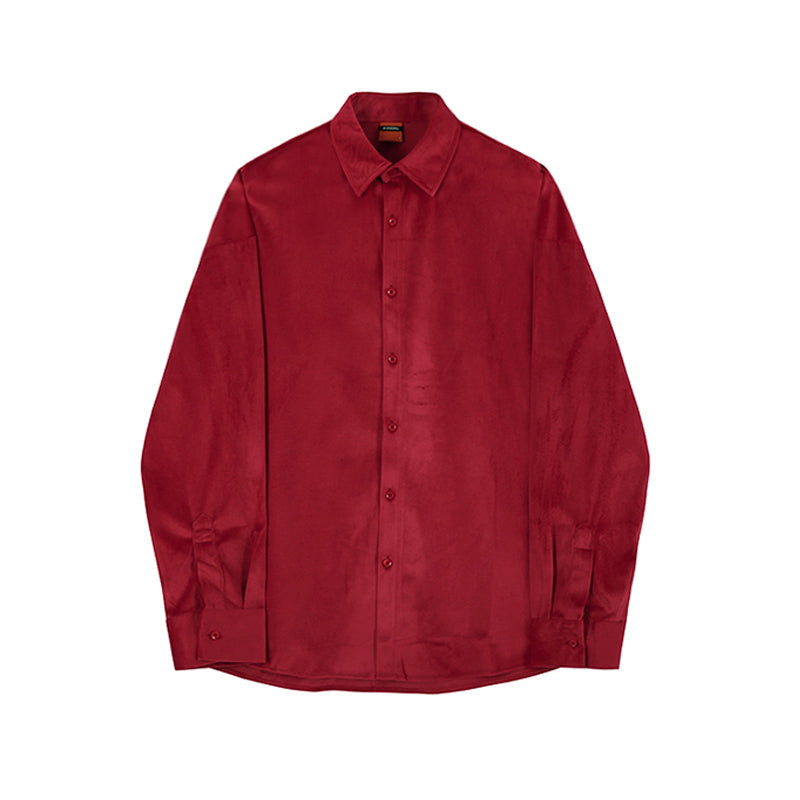 韓国ファッション SELCA-Glossy long sleeve shirt-mselca2023aw338-06