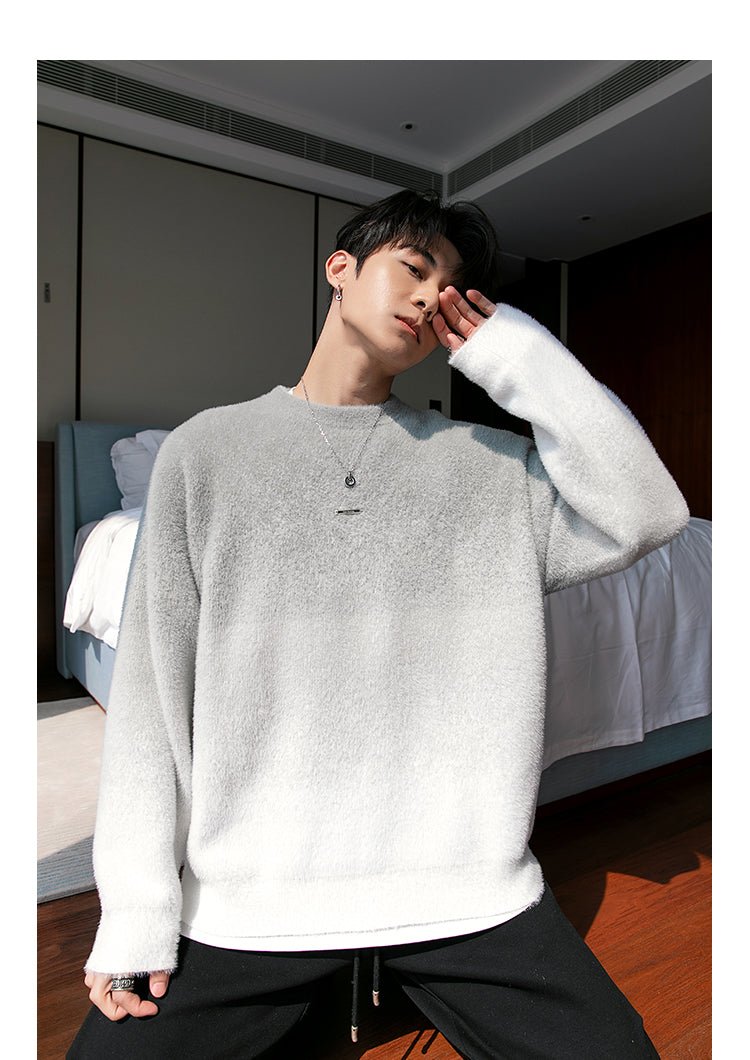 韓国ファッション SELCA-Gradient knit sweater-mselca2023aw344-08