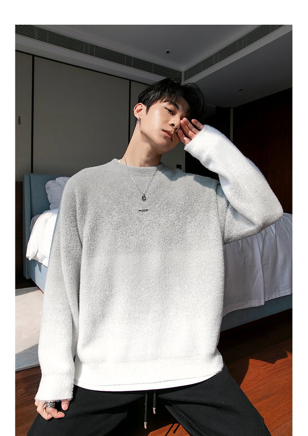 韓国ファッション SELCA-Gradient knit sweater-mselca2023aw344-08