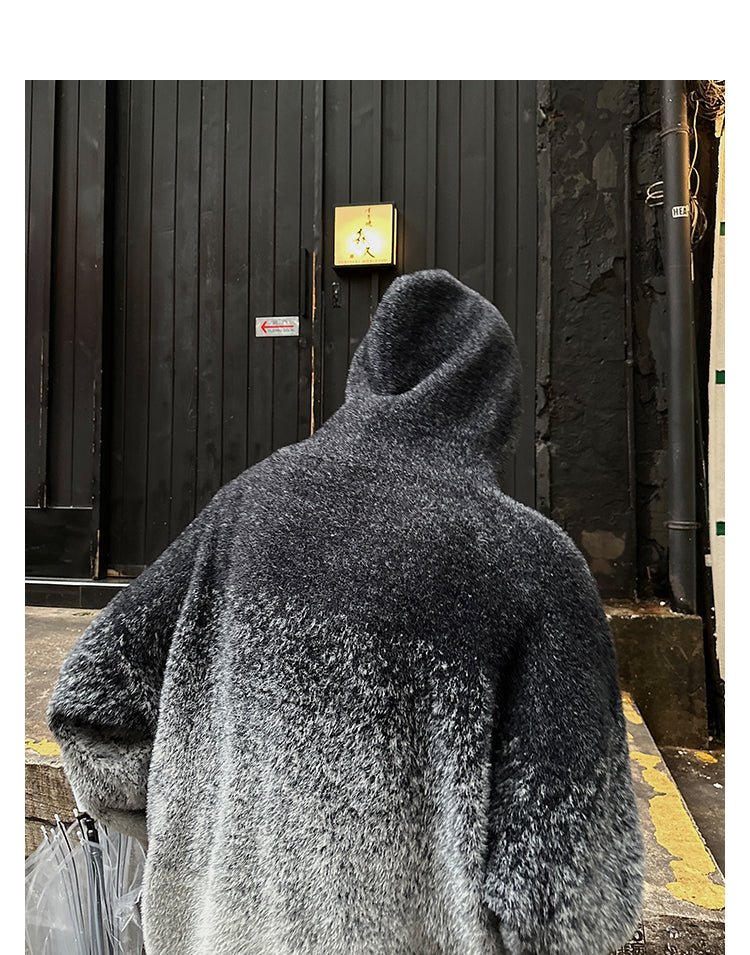 韓国ファッション SELCA-Gradient logo knit hoodie-mselca2023aw345-04