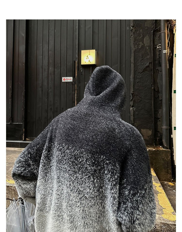 韓国ファッション SELCA-Gradient logo knit hoodie-mselca2023aw345-04