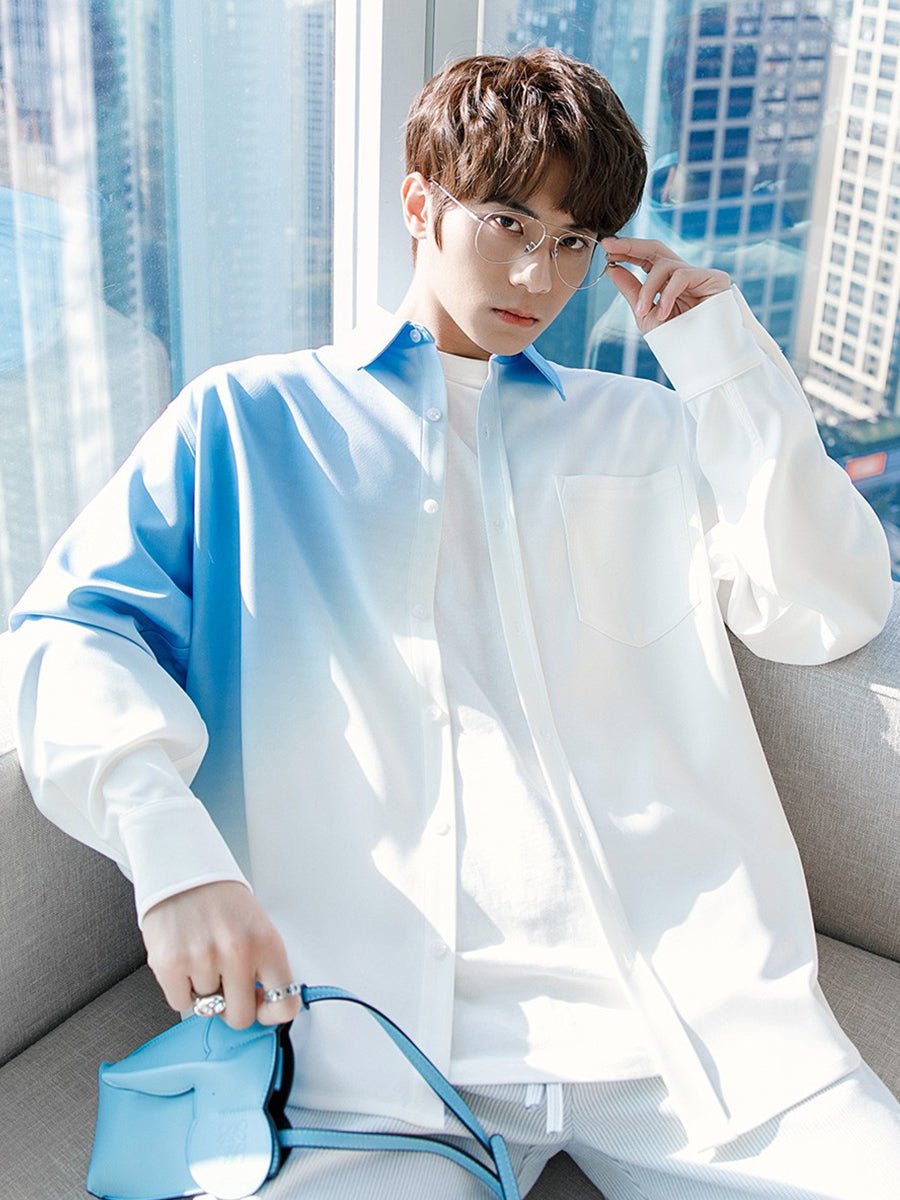 韓国ファッション SELCA-Gradient shirt-mselca2023aw348-03
