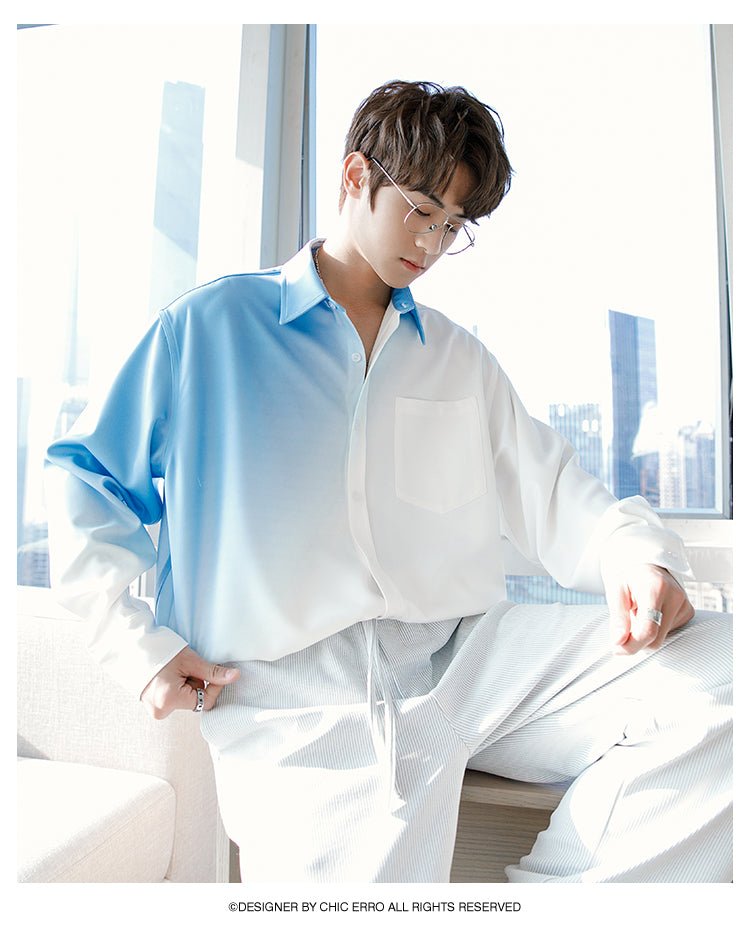 韓国ファッション SELCA-Gradient shirt-mselca2023aw348-04