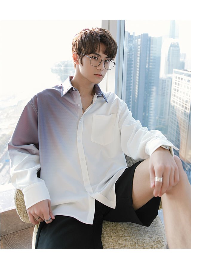 韓国ファッション SELCA-Gradient shirt-mselca2023aw348-07