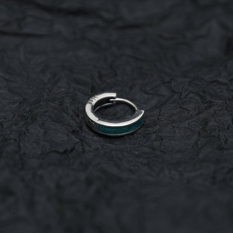 韓国ファッション SELCA-Green Hoop Earrings-mselca2023aw355-03