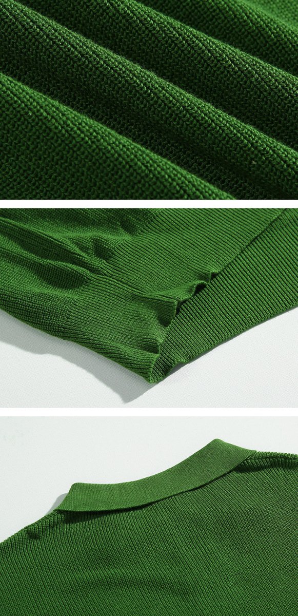 韓国ファッション SELCA-Half zip color polo shirt-mselca2023aw361-09