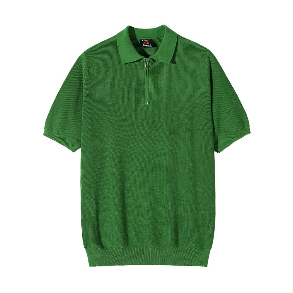 韓国ファッション SELCA-Half zip color polo shirt-mselca2023aw361-07