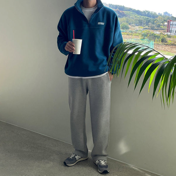 韓国ファッション SELCA-Half zip fleece sweatshirt-mselca2023aw362-02