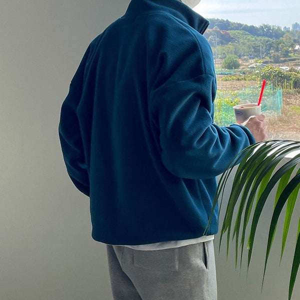 韓国ファッション SELCA-Half zip fleece sweatshirt-mselca2023aw362-03