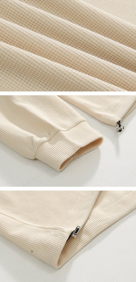 韓国ファッション SELCA-Half zip logo waffle trainer-mselca2023aw368-07