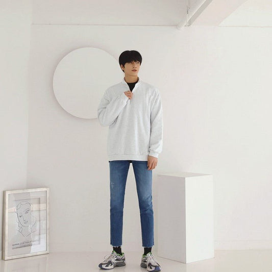 韓国ファッション SELCA-Half zip simple trainer-mselca2023aw370-01