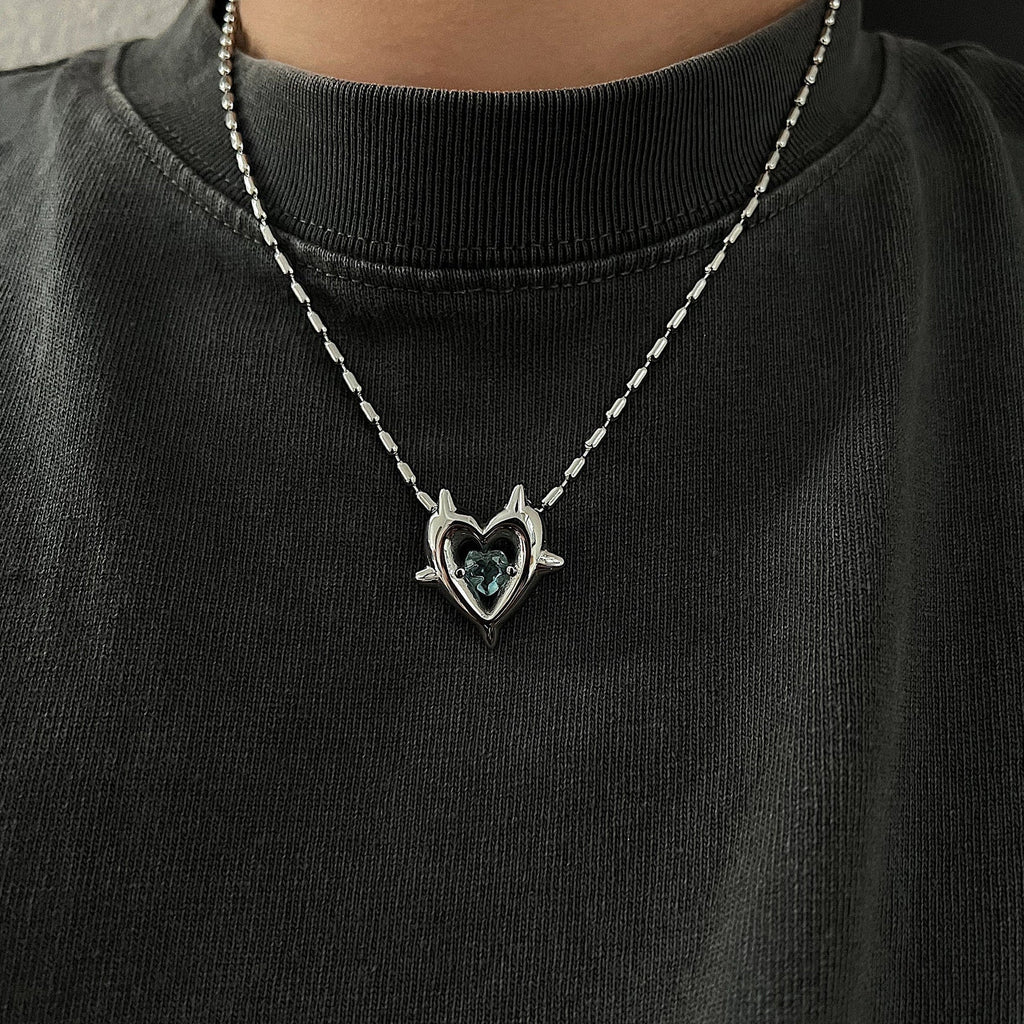 韓国ファッション SELCA-Heart Pendant Necklaces-mselca2023aw379-010