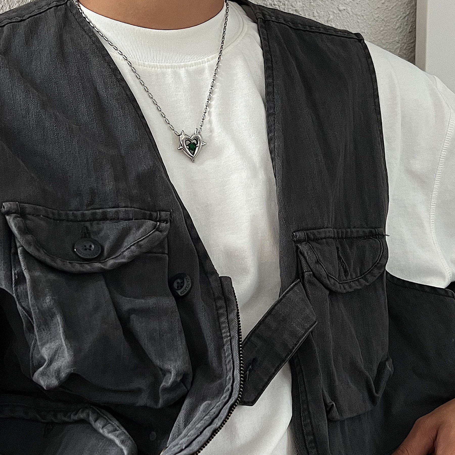 韓国ファッション SELCA-Heart Pendant Necklaces-mselca2023aw379-06