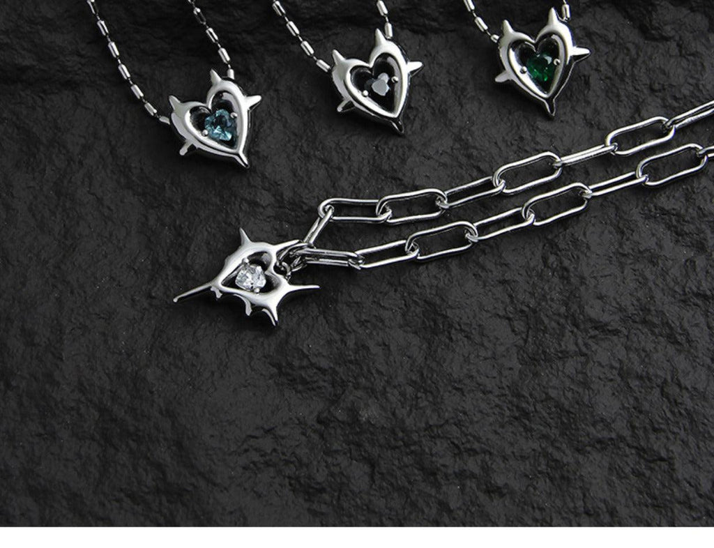 韓国ファッション SELCA-Heart Pendant Necklaces-mselca2023aw379-09