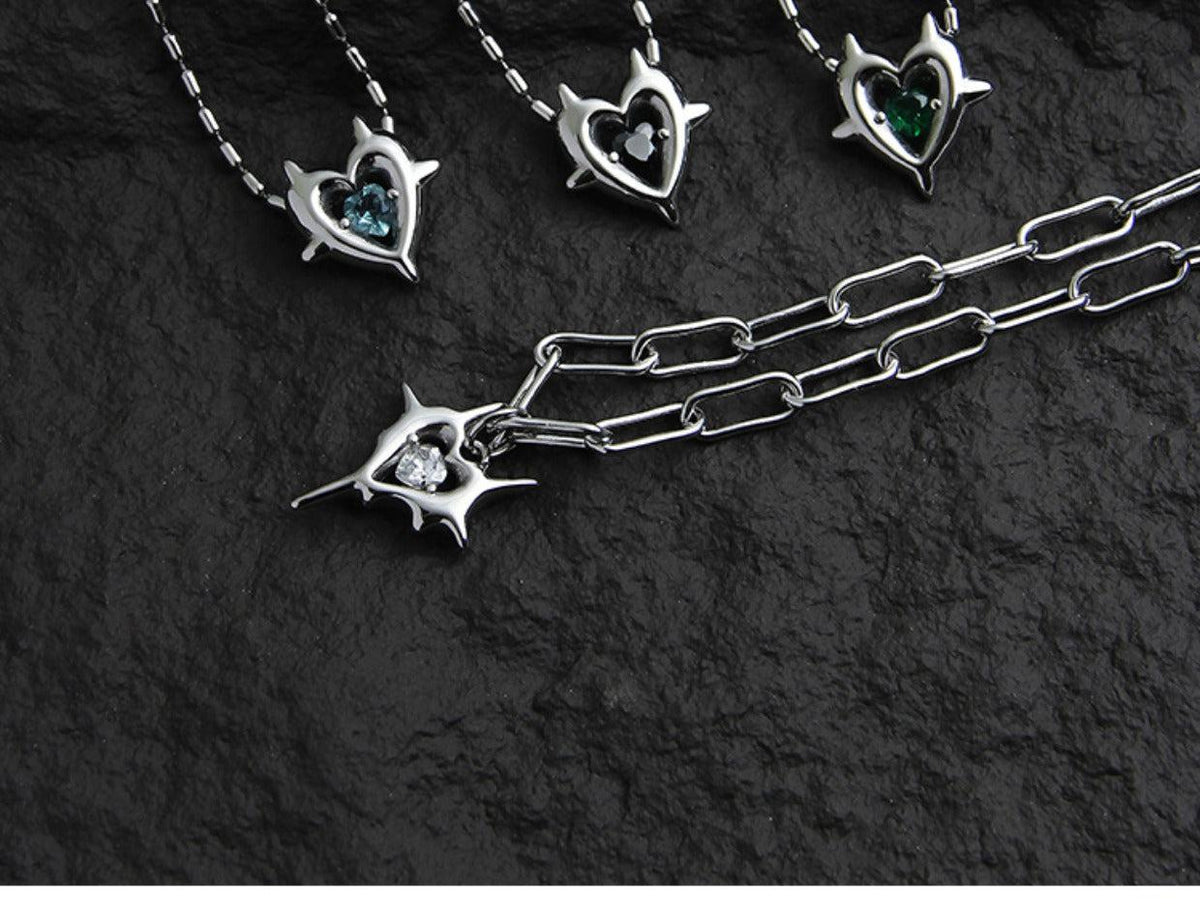 韓国ファッション SELCA-Heart Pendant Necklaces-mselca2023aw379-09