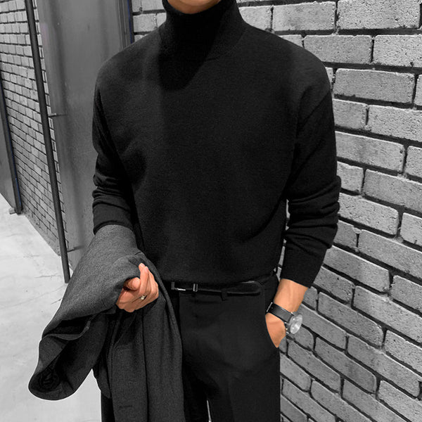 韓国ファッション SELCA-High neck knit-mselca2023aw384-02