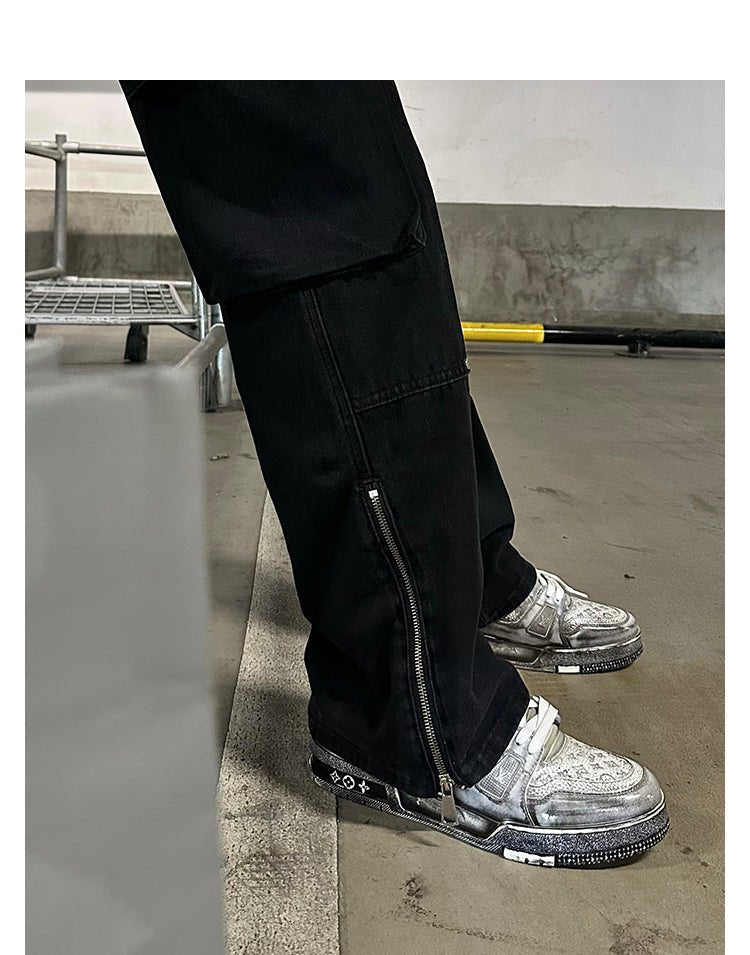 韓国ファッション SELCA-High waist Loosbrack Cargo Pants-mselca2023aw388-05