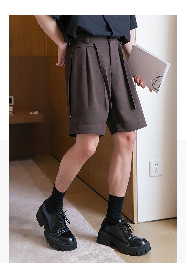 韓国ファッション SELCA-High waist short slacks-mselca2023aw389-03