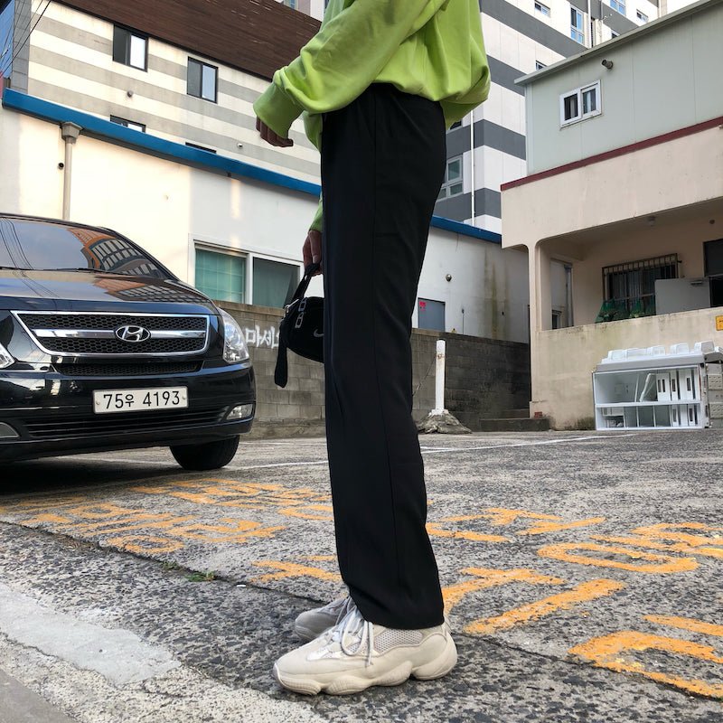韓国ファッション SELCA-High waist slacks-mselca2023aw390-010