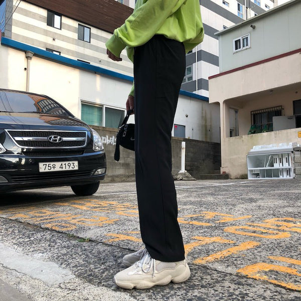 韓国ファッション SELCA-High waist slacks-mselca2023aw390-010