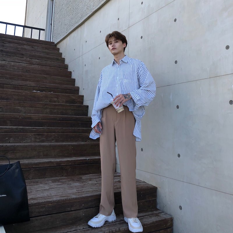韓国ファッション SELCA-High waist slacks-mselca2023aw390-06