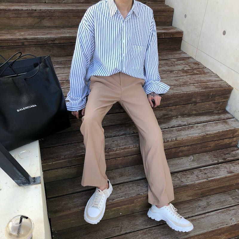 韓国ファッション SELCA-High waist slacks-mselca2023aw390-09