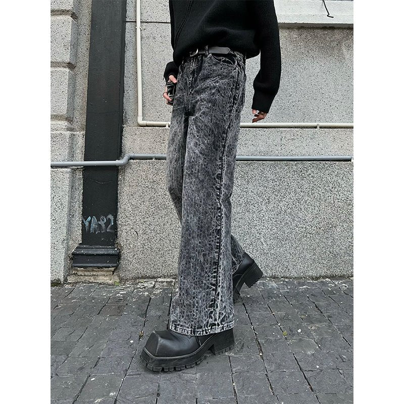 韓国ファッション SELCA-High waist straight denim pants-mselca2023aw391-02