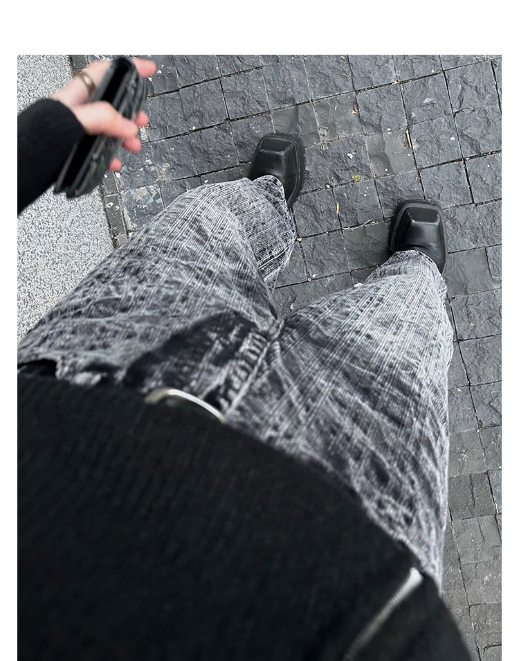 韓国ファッション SELCA-High waist straight denim pants-mselca2023aw391-05