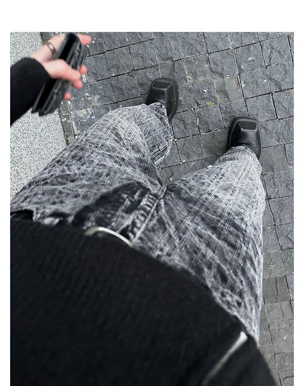 韓国ファッション SELCA-High waist straight denim pants-mselca2023aw391-05