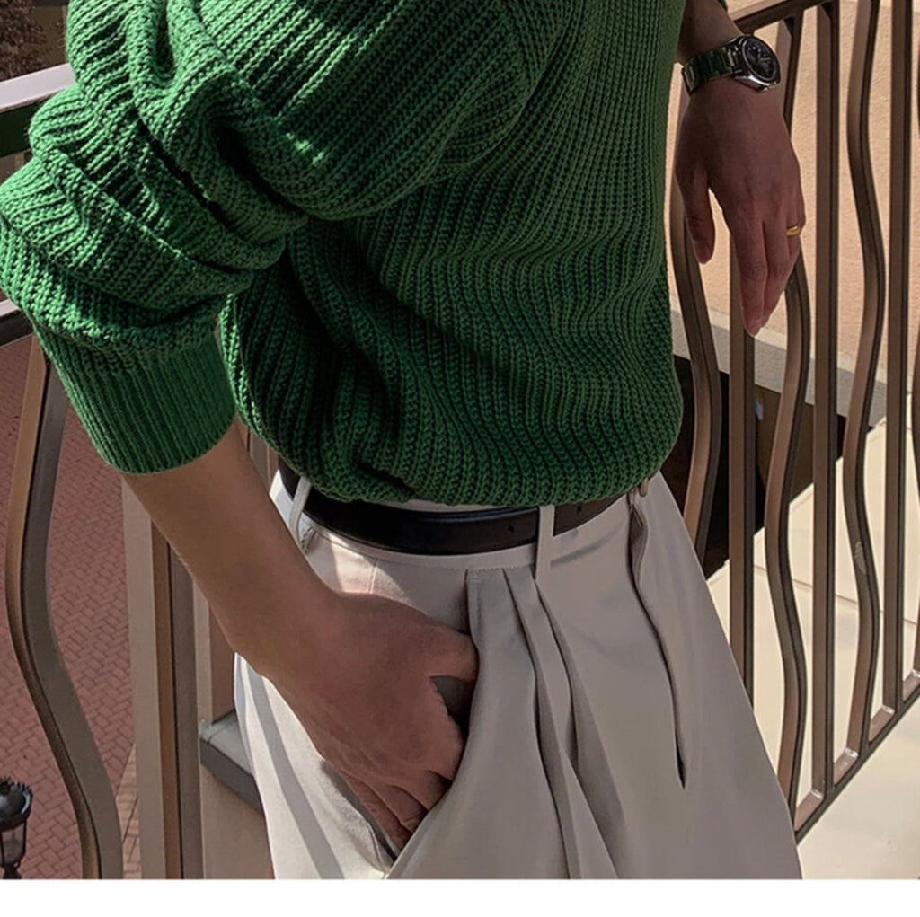 韓国ファッション SELCA-High waist straight slacks-mselca2023aw399-03