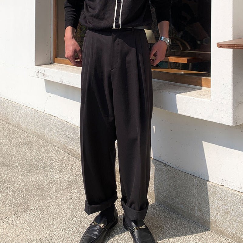 韓国ファッション SELCA-High waist straight slacks-mselca2023aw399-02
