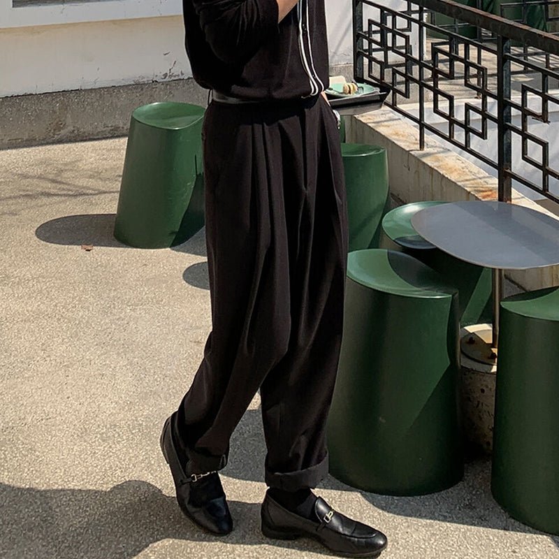 韓国ファッション SELCA-High waist straight slacks-mselca2023aw399-05