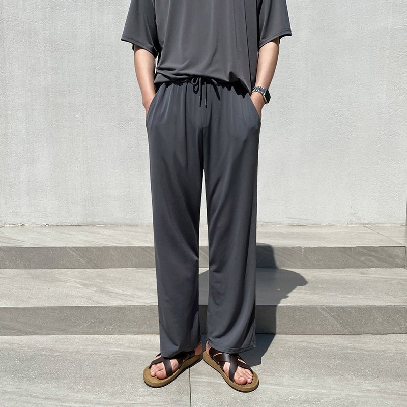 韓国ファッション SELCA-Ice silk stretch tops/pans-mselca2023aw408-02