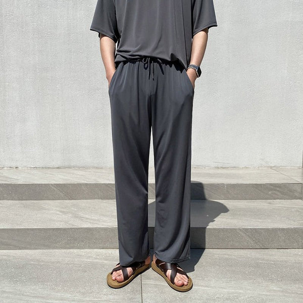 韓国ファッション SELCA-Ice silk stretch tops/pans-mselca2023aw408-02